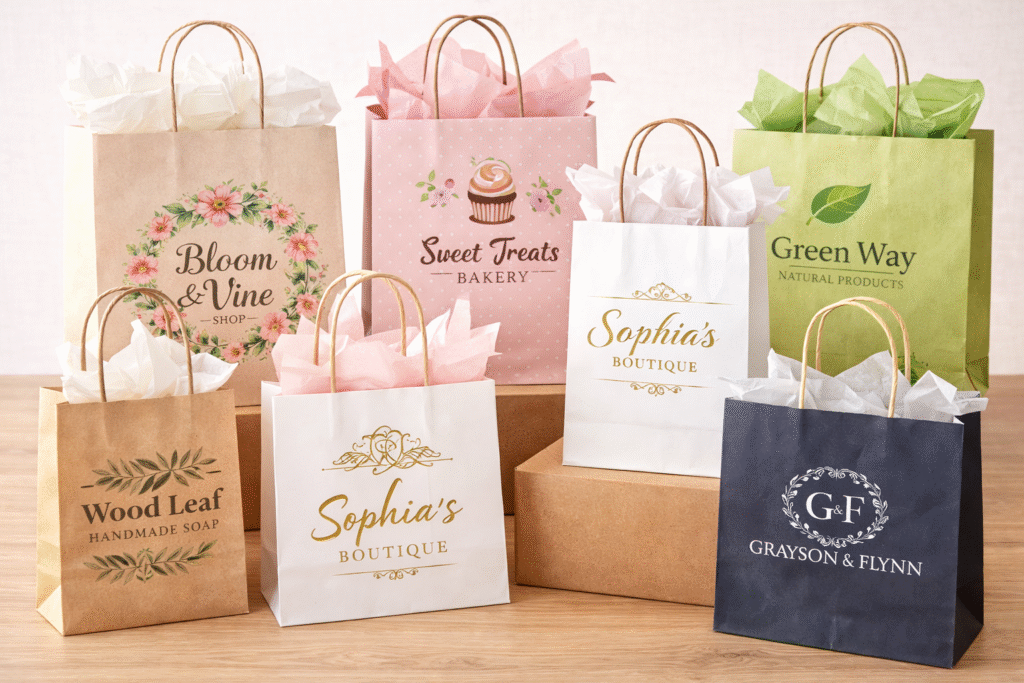 custom kraft paper gift bag